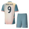 Original Trikotsatz Manchester City Haaland 9 4.trikot 2024-25 Für Kinder